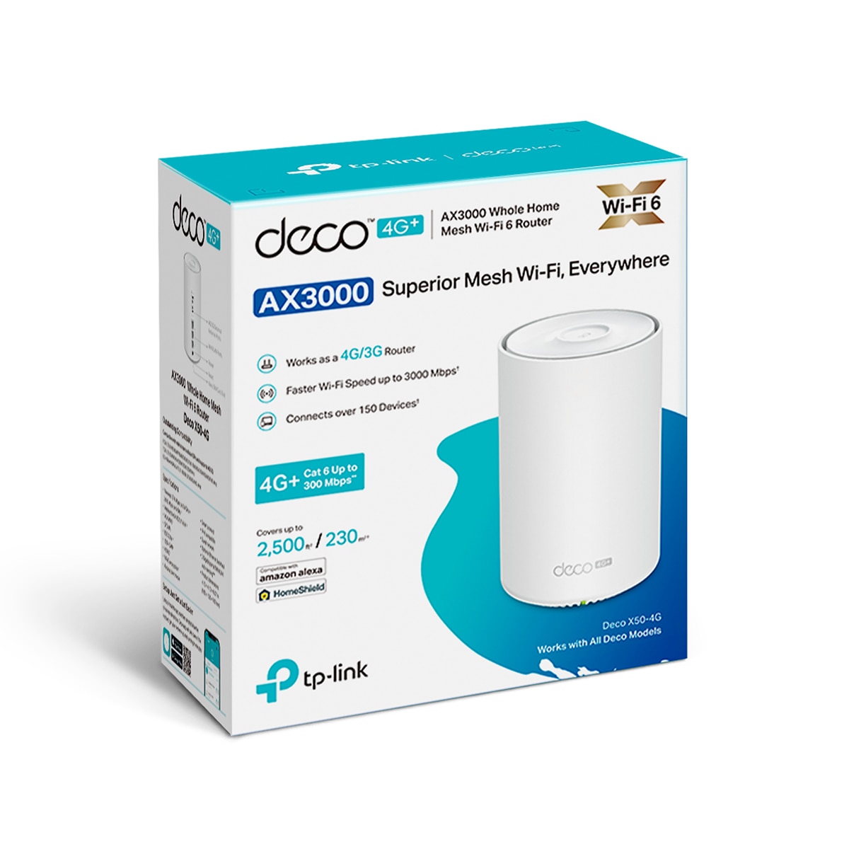 Sistema Wi-Fi 6 Mesh TP-Link Deco X10-4G AX1500 (1 nodo) Blanco-8