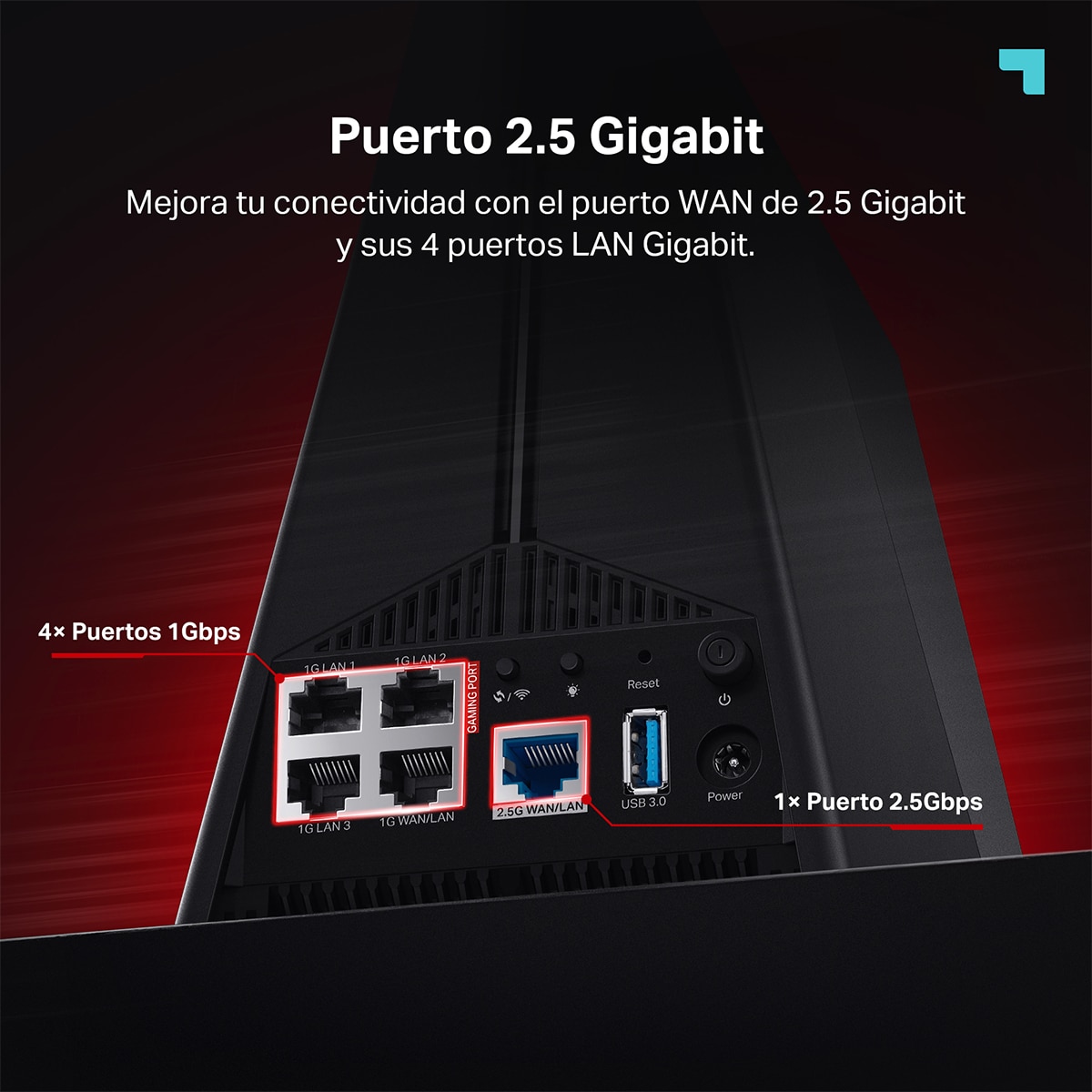 Router Gaming Wi-Fi 6E TP-Link Archer GXE75 AXE5400 de Triple Banda con Puerto Multi-Gigabit Negro-5