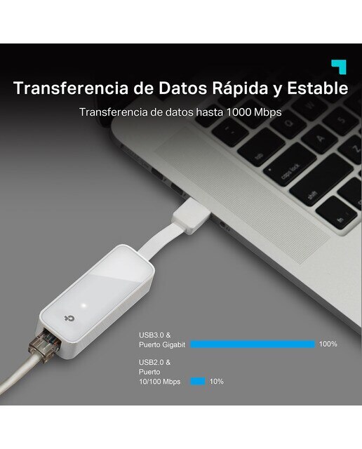 Adaptador de Rede TP-Link Archer UE300, USB 3.0 para Gigabit Ethernet Branco-5