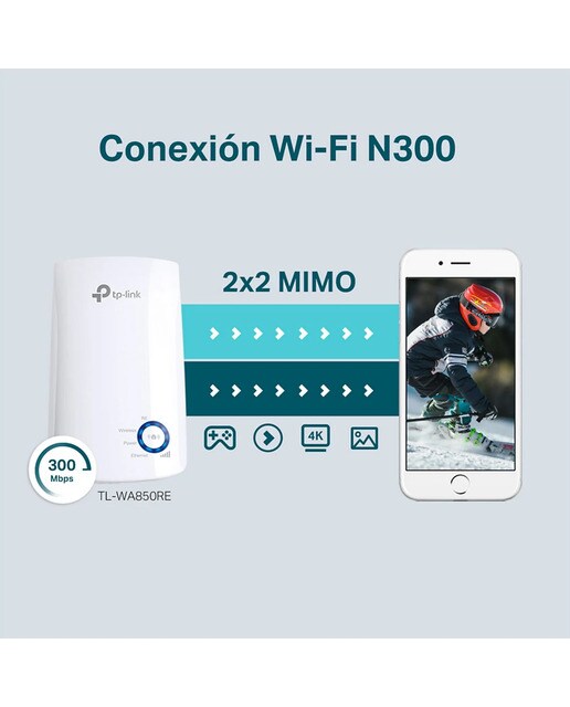 Extender TP-Link TL-WA850RE WiFi N 300Mbps Blanco Blanco-4