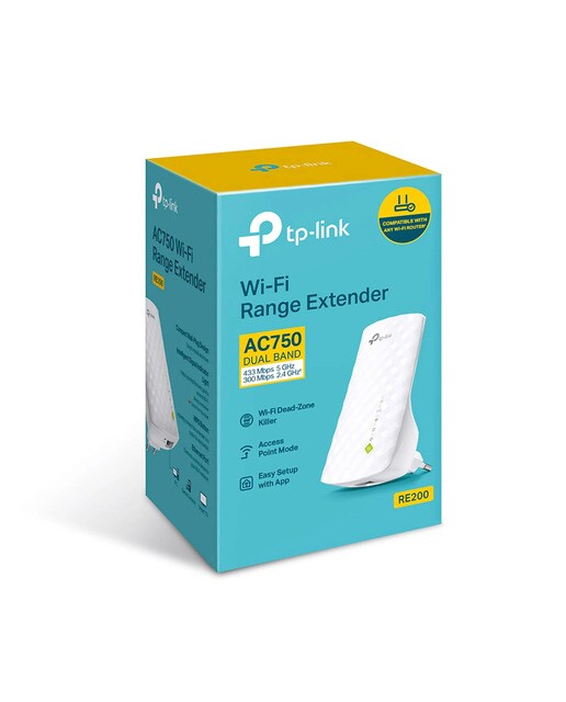 Repetidor Wi-Fi TP-Link RE200, Extensor de Cobertura Wi-Fi AC750, Modo AP, Puerto Ethernet Blanco-2