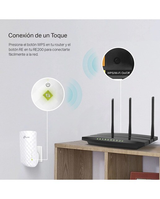 Repetidor Wi-Fi TP-Link RE200, Extensor de Cobertura Wi-Fi AC750, Modo AP, Puerto Ethernet Blanco-5