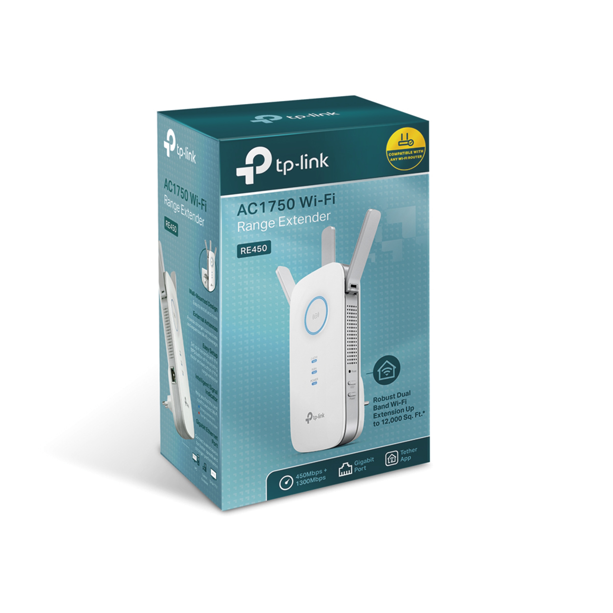 Extensor de Red TP-Link RE450 AC1750 Dual Band Wireless Blanco-7