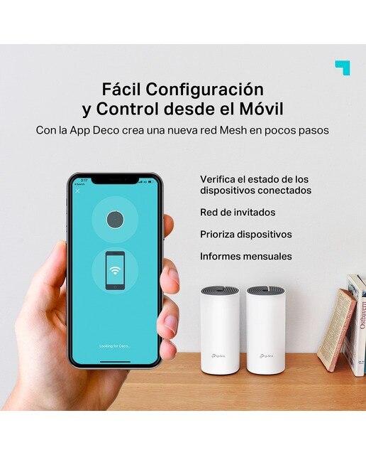 Sistema Wi-Fi Mesh TP-Link Deco P9, Doble banda, Gigabit, MU-MIMO, PLC, AC1200 + AV1000 Blanco Blanco-7