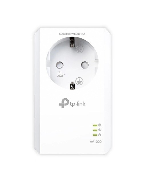 TP-LINK - Powerline Tp-Link TL-PA7017P KIT AV1000 Gigabit Kit de Inicio con Enchufe Incorporado.
