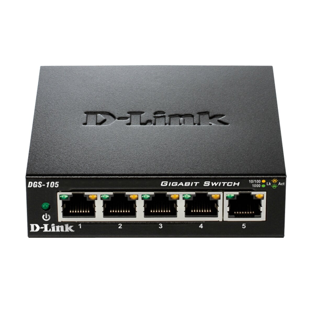 Switch metálico D-Link DGS-105, 5 puertos Gigabit Negro-2
