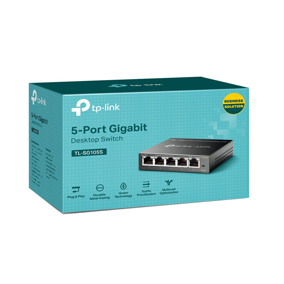 Switch TP-Link TL-SG105S, 5 puertos RJ-45, Gigabit Ethernet 10/100/1000 Mbps - Negro Negro-4