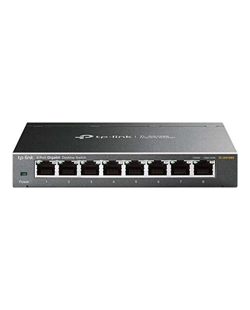 TP-LINK - Switch de escritorio TP-Link TL-SG108S, 8 puertos a 10-100-1000Mbps.