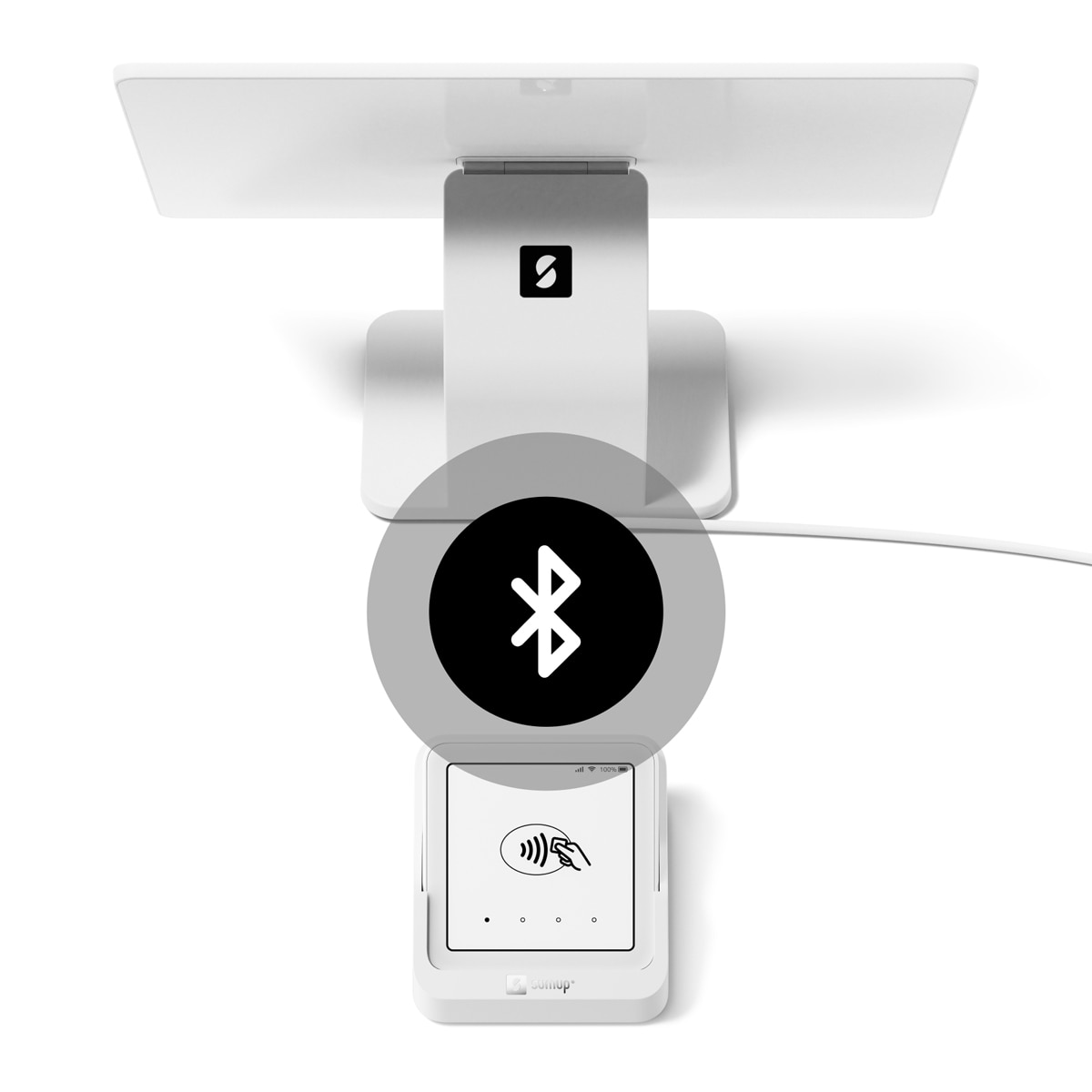 TPV Sumup Lite + Datáfono Solo 4G Wi-Fi + Estación de carga Blanco-4