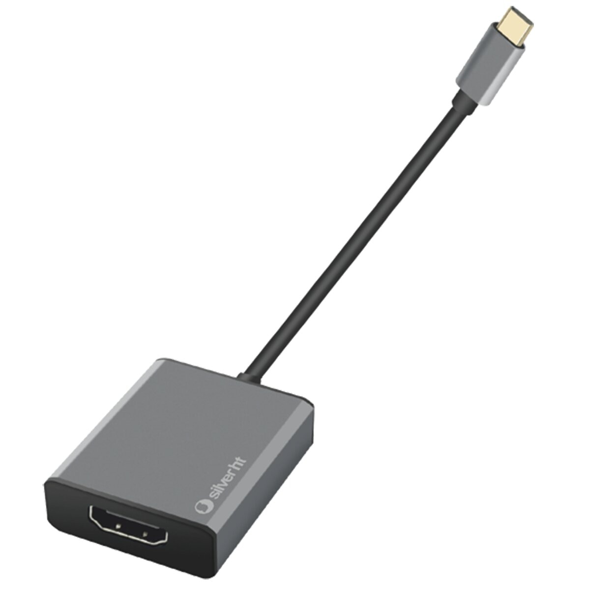 Adaptador SilverHT Logan Tipo C a HDMI 4K Gris oscuro-2