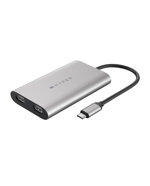 Imagen 0 de Hub HyperDrive USB-C Dual 4K HDMI 10 en 1 Gris