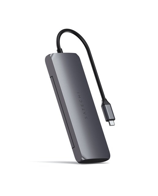 Hub Satechi Multiporta USB-C com ranhura SSD - Space Grey Cinzento espacial-1