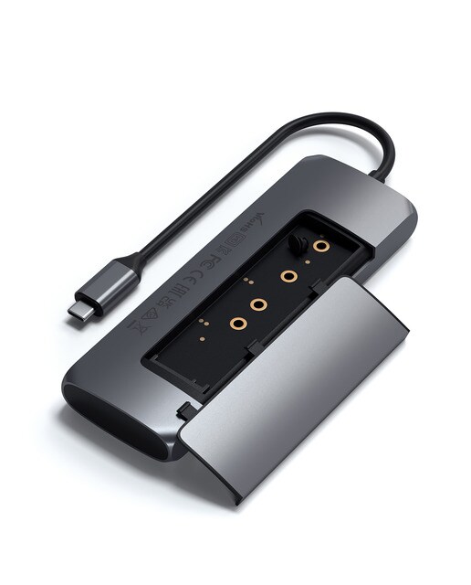 Hub Satechi Multiporta USB-C com ranhura SSD - Space Grey Cinzento espacial-4