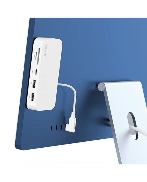 Hub Belkin USB-C multipuerto 6 en 1 con soporte Blanco-7
