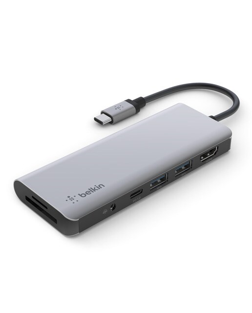 Hub Belkin USB-C multipuerto 7 en 1 - Gris espacial Gris espacial-1