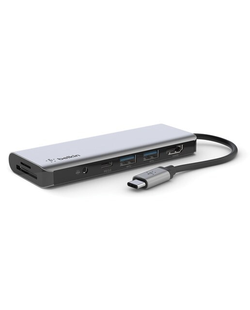 Hub Belkin USB-C multipuerto 7 en 1 - Gris espacial Gris espacial-7