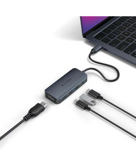 Hub USB-C HyperDrive Next 4 em 1 Azul Meia-Noite-5