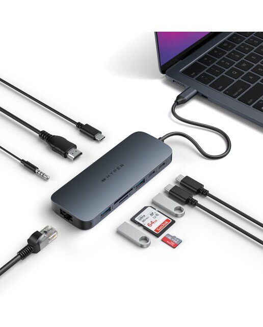 Hub USB-C HyperDrive Next 10 en 1 - Azul Medianoche Azul Medianoche-5