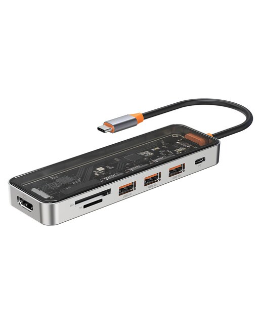 Imagen 0 de Hub Inves H-460-02, 7 en 1, USB-C Aluminio