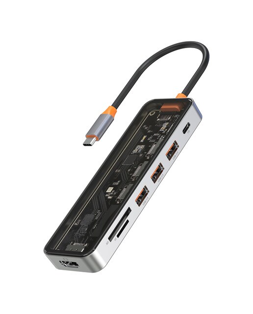 Hub Inves H-460-02, 7 en 1, USB-C Aluminio-5