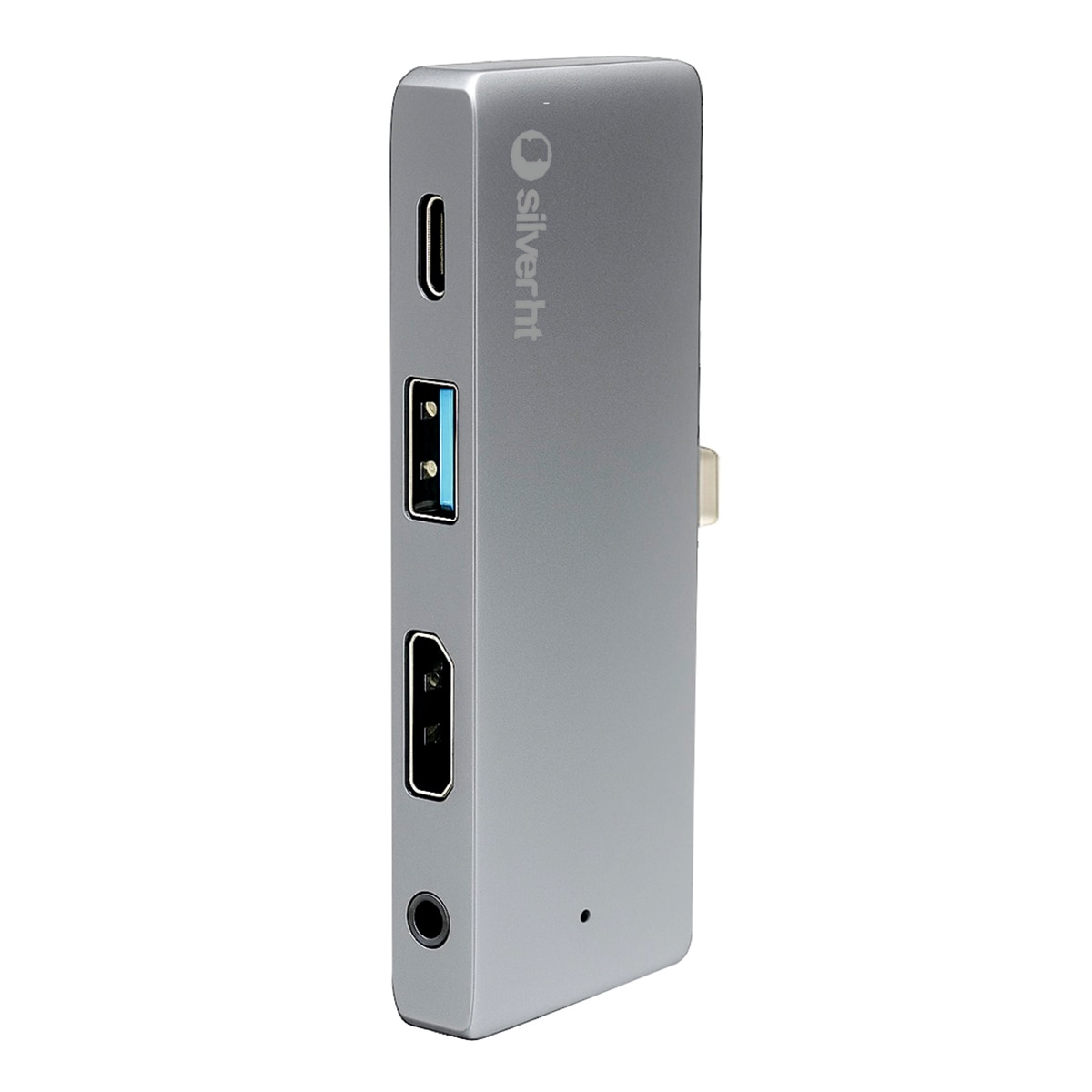 Imagen 0 de Hub 3 en 1 Silverht Logan Go 4K USB-C a USB-C PD 100W + HDMI + USB-A + Jack 3,5mm