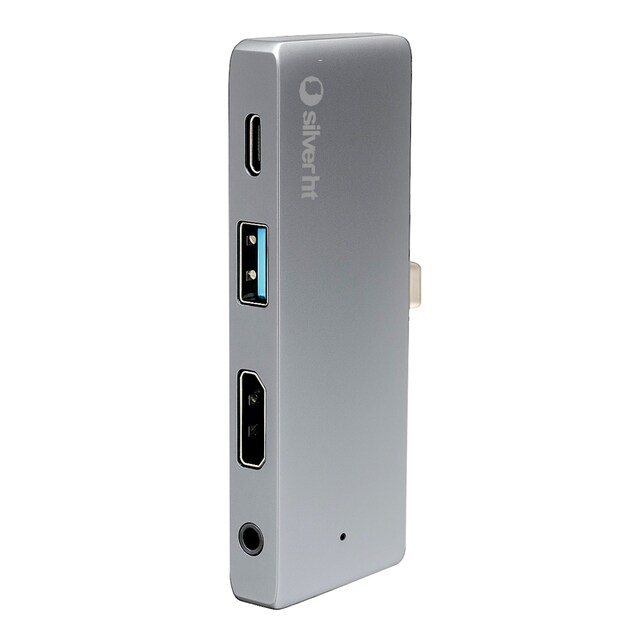 Imagen 0 de Hub 3 en 1 Silverht Logan Go 4K USB-C a USB-C PD 100W + HDMI + USB-A + Jack 3,5mm