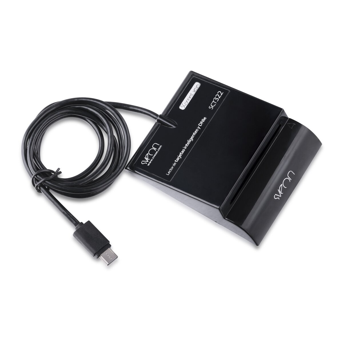 Lector de DNIe Sveon SCT322 USB 3.0 Tipo C Negro-2