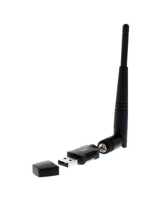 Adaptador Wi-Fi T'nB ADWF300 300 Mbps con antena desmontable - Negro Negro-1
