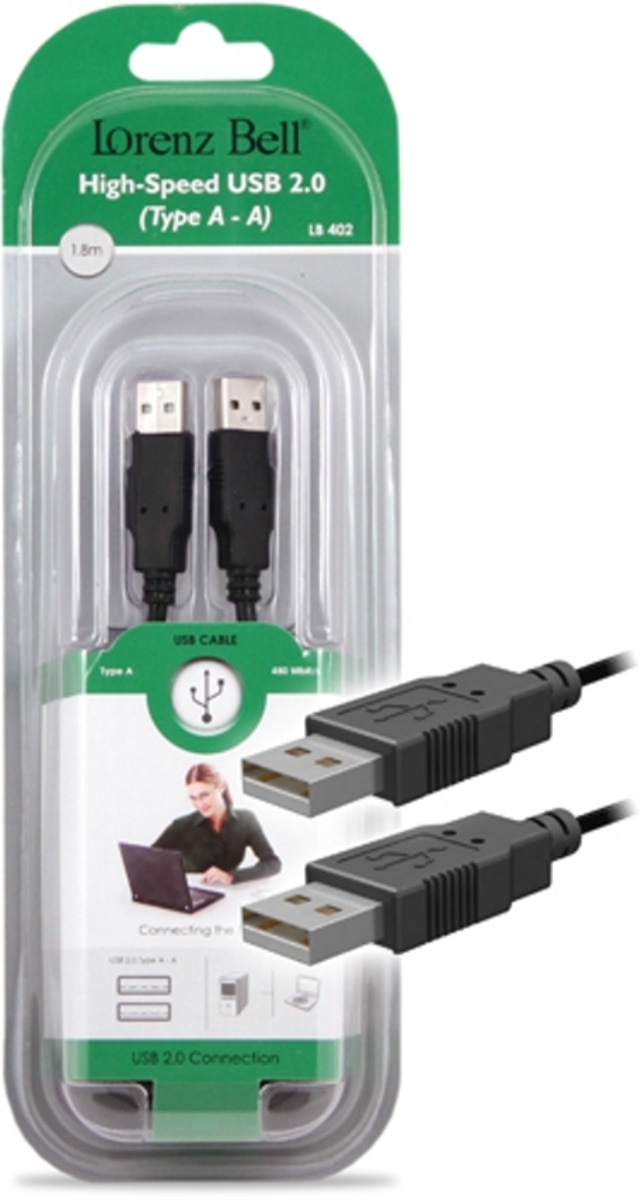 Imagem 0 de Cabo Lorenz Bell USB A-A LB402, 1.8m