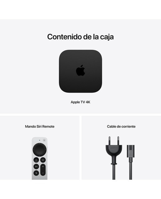 Apple TV 4K (3ª gen.) Wi-Fi 64GB Negro · El Corte Inglés
