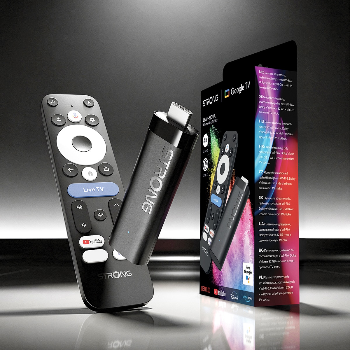 Stick Strong LEAP-NOVA Android TV, UHD 4K Negro-2