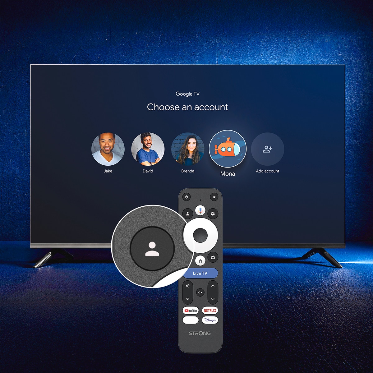 Stick Strong LEAP-NOVA Android TV, UHD 4K Negro-3