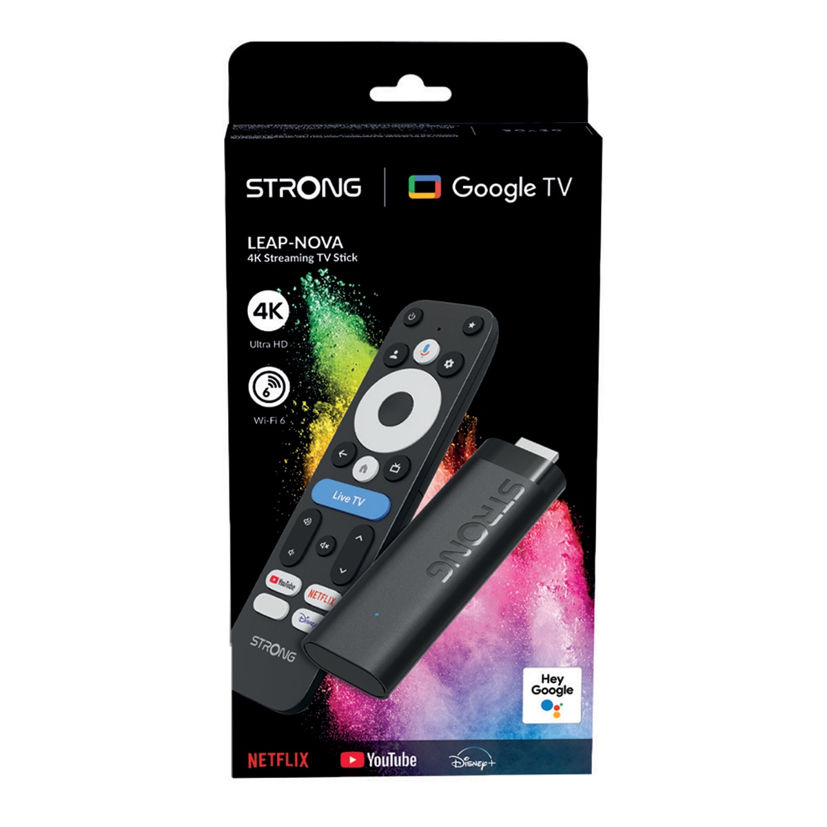Stick Strong LEAP-NOVA Android TV, UHD 4K Negro-9