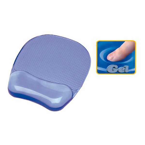 Alfombrilla para ratón con reposamuñecas Fellowes Gel Crystal Azul-2