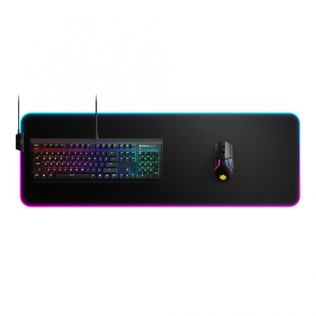 Alfombrilla para ratón Gaming SteelSeries QcK Prism Cloth XL Negro-3
