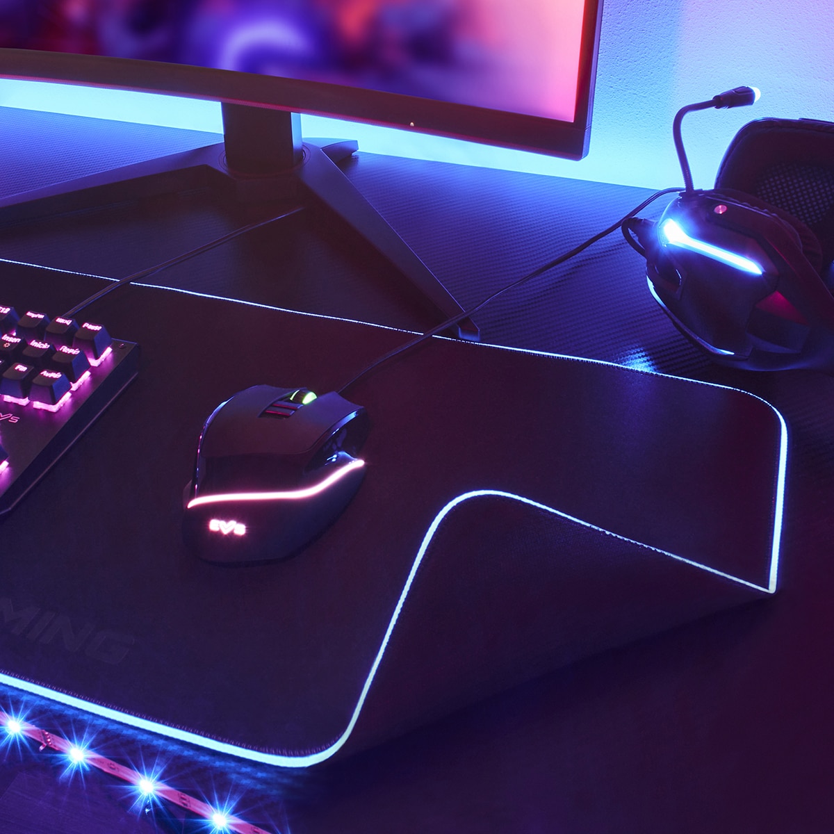 Alfombrilla para ratón Gaming Energy Sistem P5 RGB Negro-4