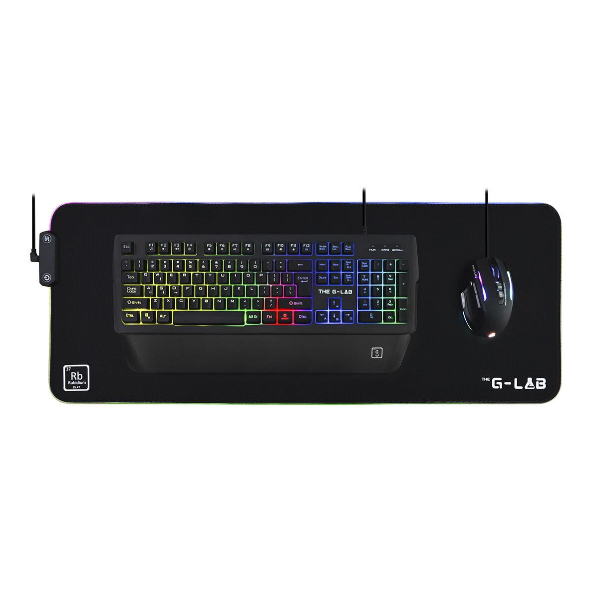 Alfombrilla para ratón Gaming The G-Lab Rubidium XXL Pad RGB Negro-4
