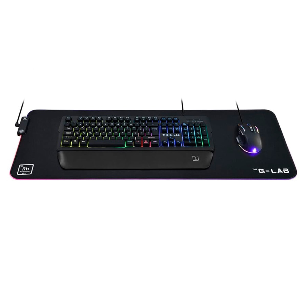 Alfombrilla para ratón Gaming The G-Lab Rubidium XXL Pad RGB Negro-5