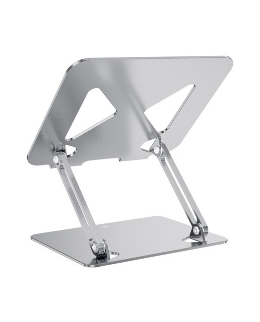 Soporte plegable de aluminio para portátiles hasta 17" T'nB iClick - Plata Plata-2