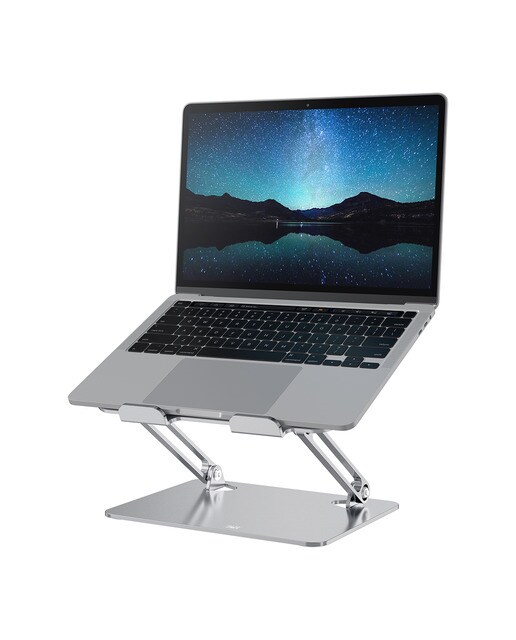Soporte plegable de aluminio para portátiles hasta 17" T'nB iClick - Plata Plata-6