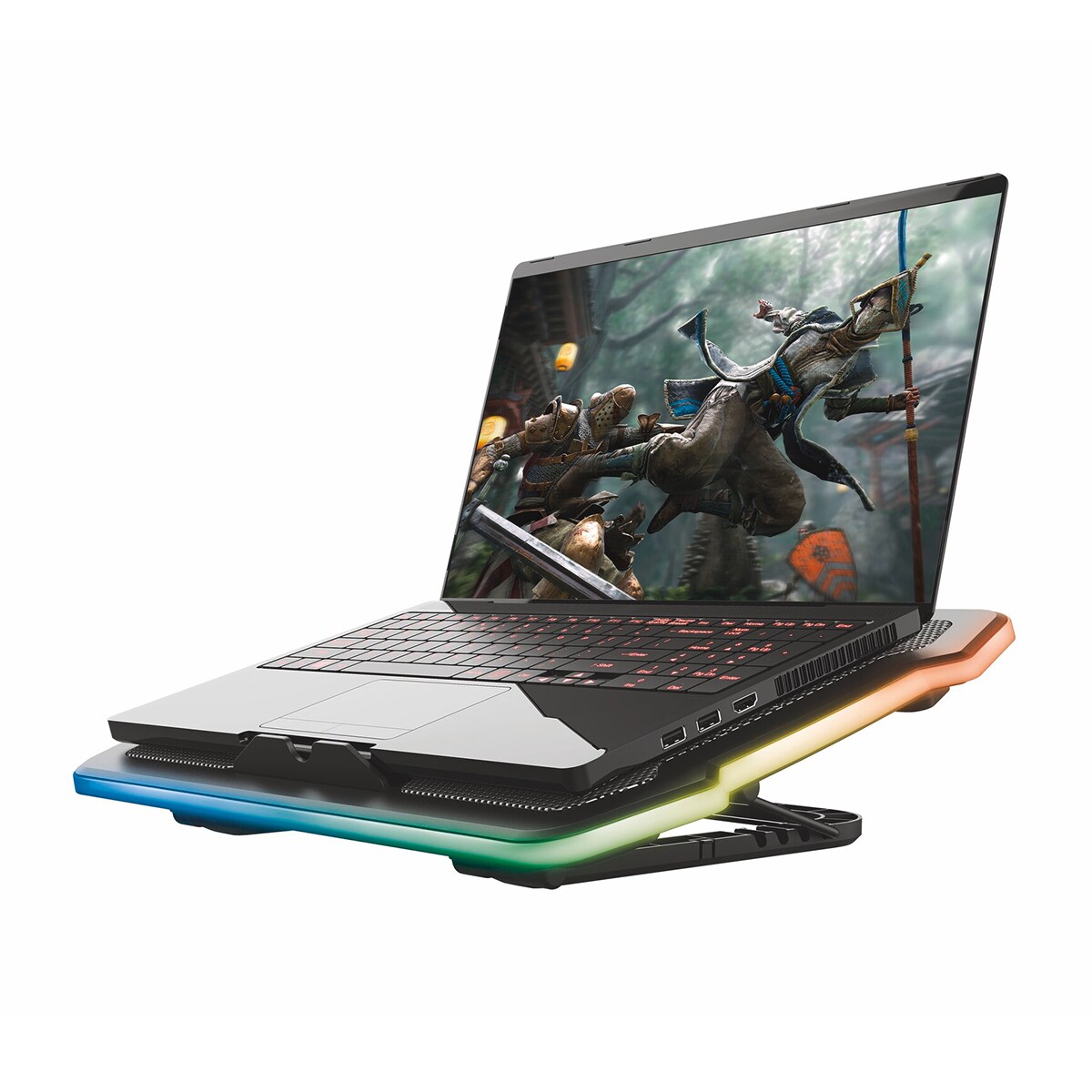 Base de refrigeración para portátiles con iluminación multicolor Trust Aura Negro-7