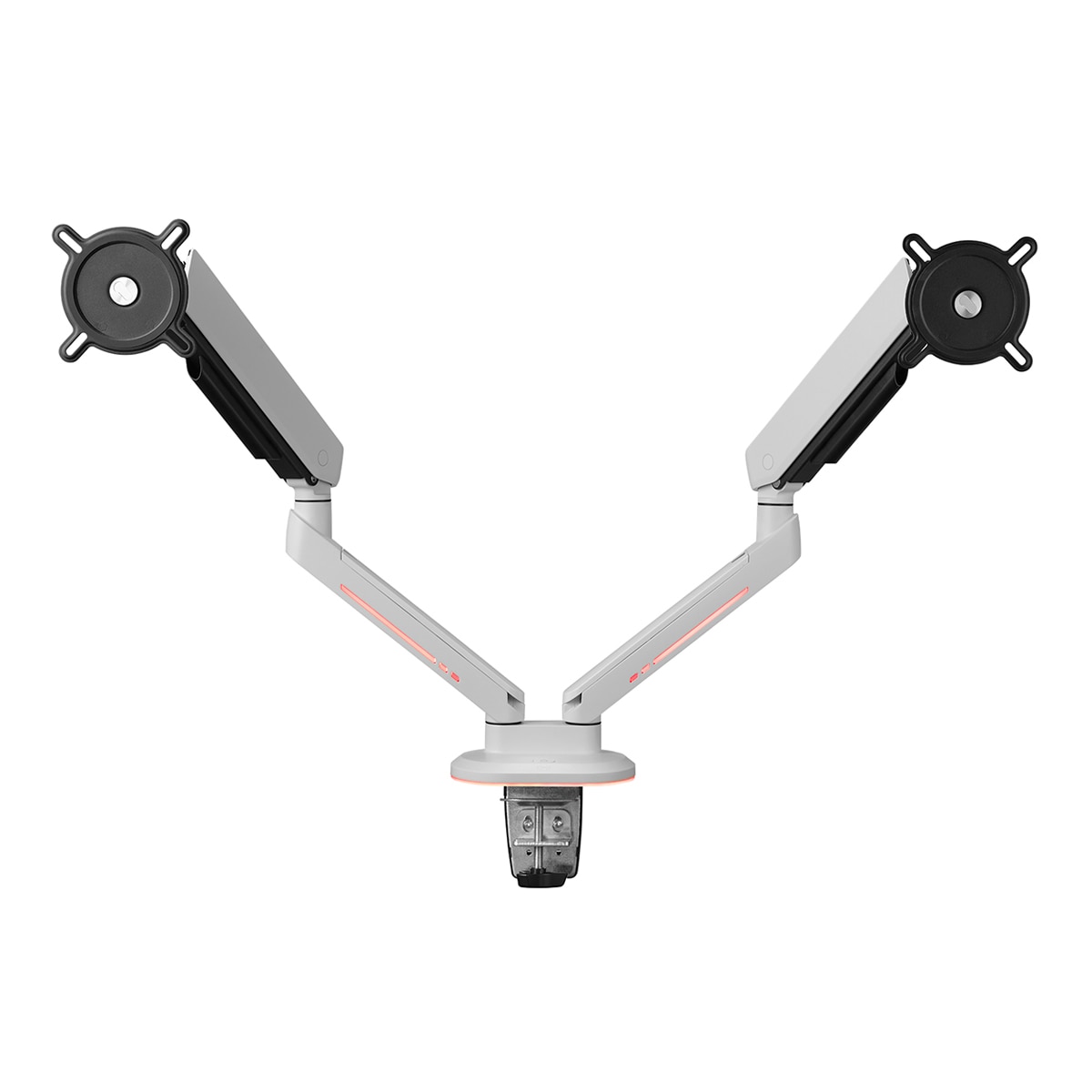 Brazo doble universal para Monitor Gaming + RGB LED One For All DM 8220 Blanco-1