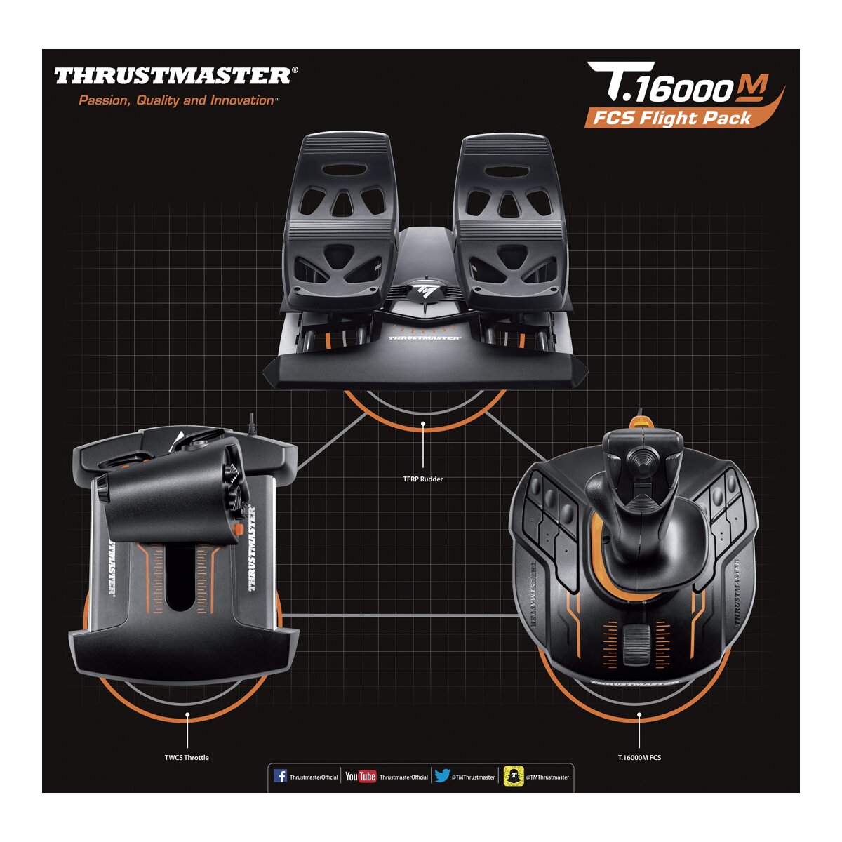 Joystick Thrustmaster T.16000M FCS Flight Pack para PC 4