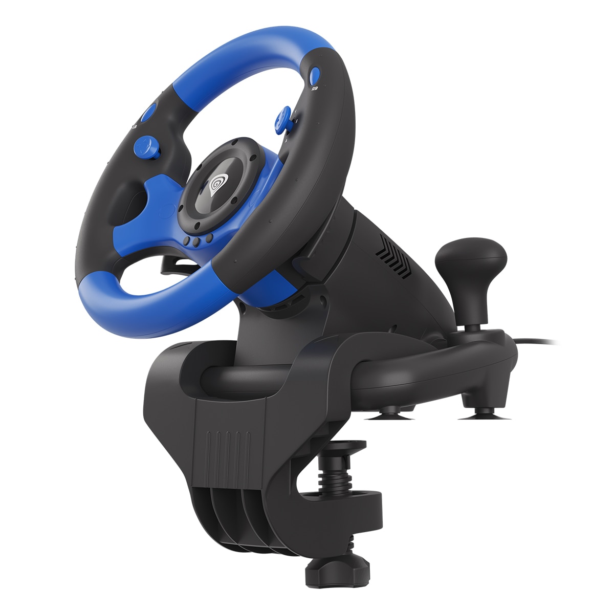Volante Gaming Genesis Seaborg 350 con pedales - Multiplataforma Negro / Azul-5