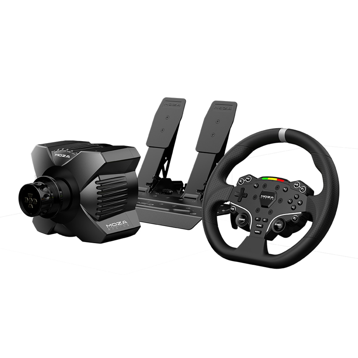 Bundle Moza R3 (Volante + Base + Pedales) para PC - Negro Negro-2