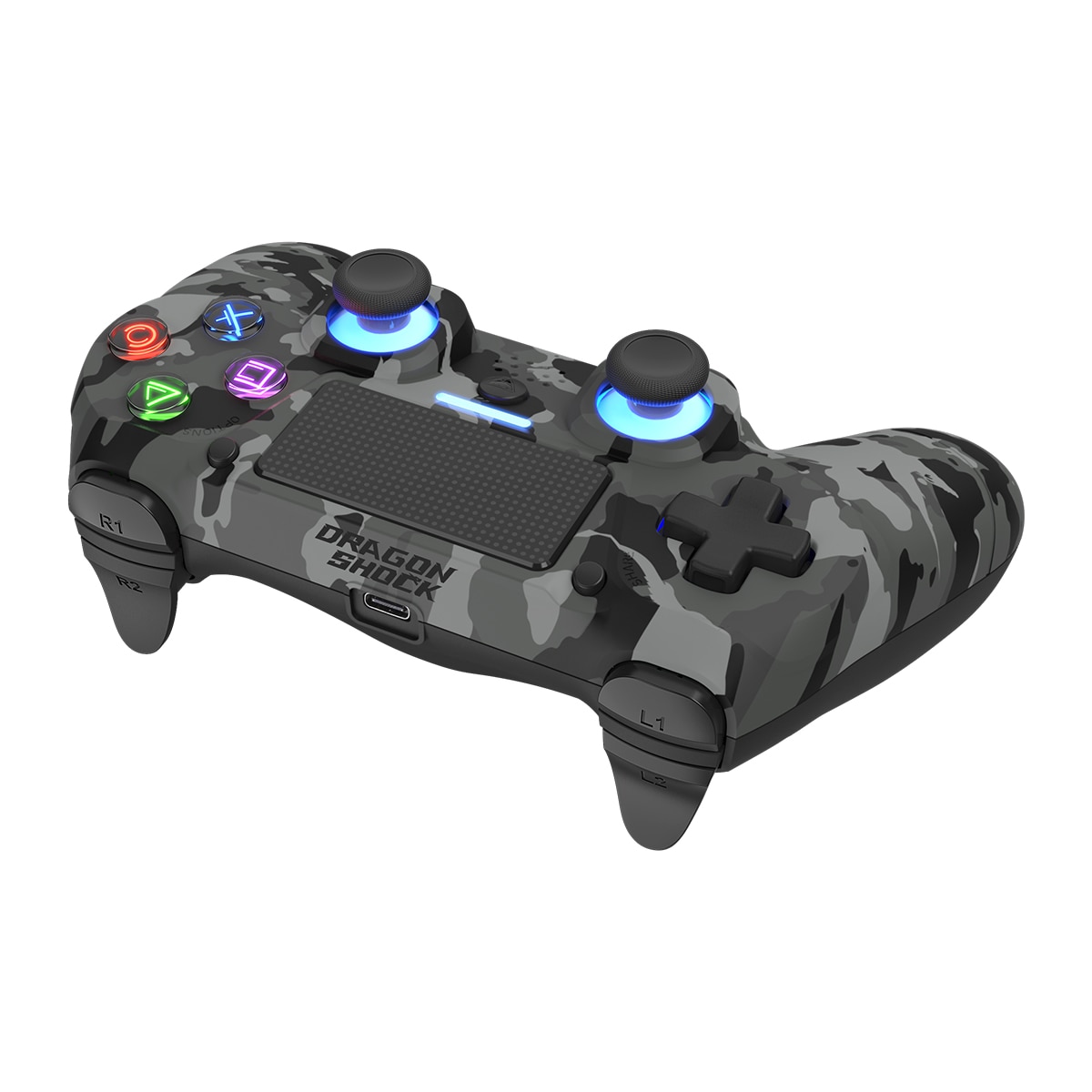 Mando inalámbrico Bluetooth DragonShock MIZAR+ para PlayStation 4, PC y móvil - Camuflaje Camuflaje-2