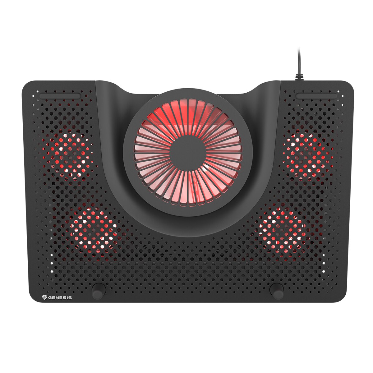 Base refrigeradora Genesis Oxid 550 RGB para portátiles Gaming hasta 17,3" Negro / Rojo-3