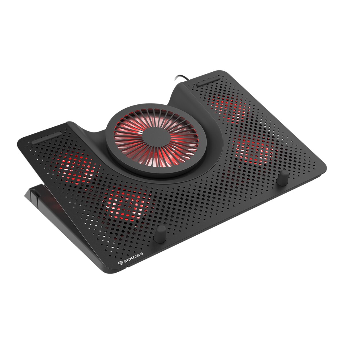 Base refrigeradora Genesis Oxid 550 RGB para portátiles Gaming hasta 17,3" Negro / Rojo-5