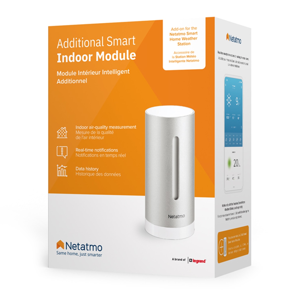 Módulo adicional interior Netatmo para la Estación Meteorológica Aluminio-Plata-7