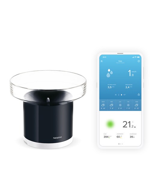Pluviómetro inteligente Netatmo Negro / Transparente-3